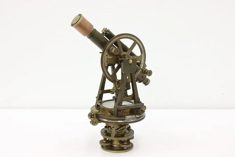 Main image of Transit or Theodolite, Antique Brass Surveyor Instrument, Lilley, London