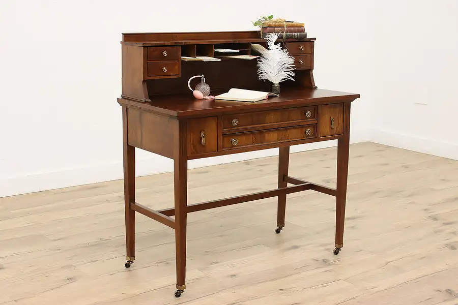 Main image of Traditional Antique French Walnut Office or Library Desk