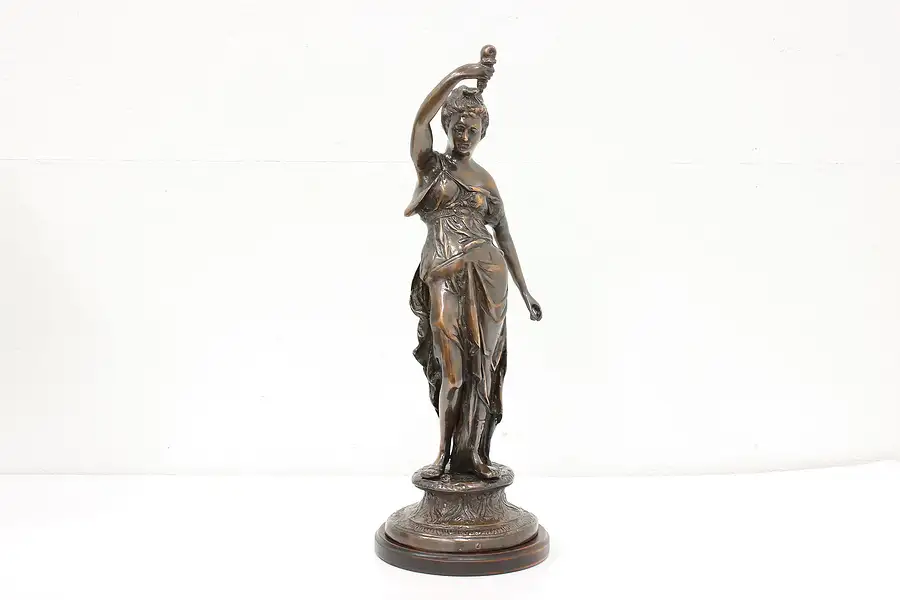 Main image of Greek Goddess Sculpture Vintage Bronze Finish Classical Statue