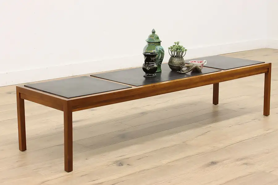 Main image of Midcentury Modern Design Walnut & Composite Vintage Coffee Table