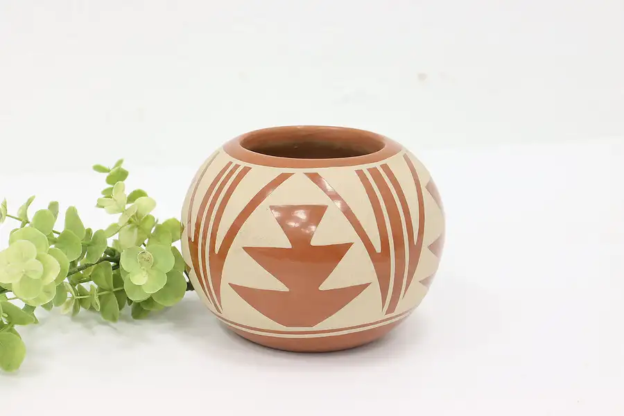 Main image of Native American Vintage Acoma Pueblo Pottery Vase, Albert & Josephine