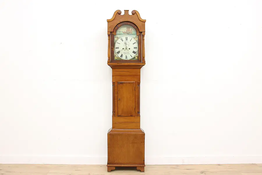 Main image of Georgian Mahogany 1840 Antique Welsh Grandfather or Tall Case Clock