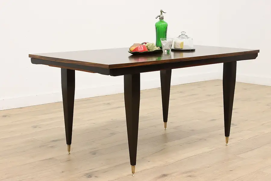 Main image of Midcentury Modern Vintage Macassar Ebony Dining or Library Table