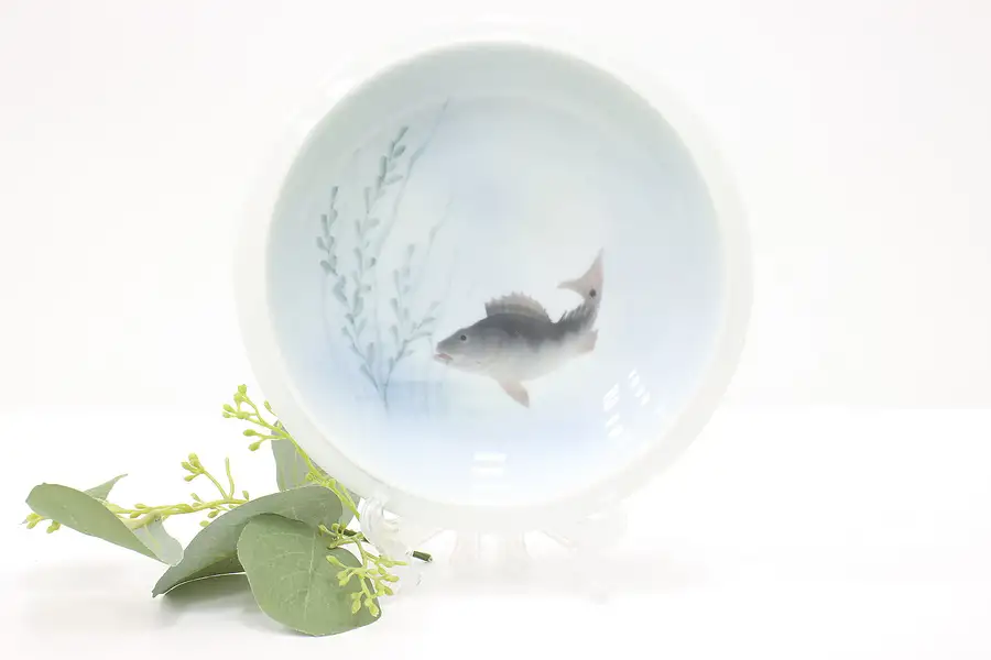 Main image of Danish Vintage Shallow Bowl with Fish, Royal Copenhagen