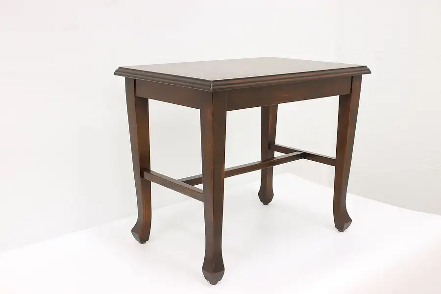 Main image of Traditional Vintage Walnut Vanity Bench or Stool