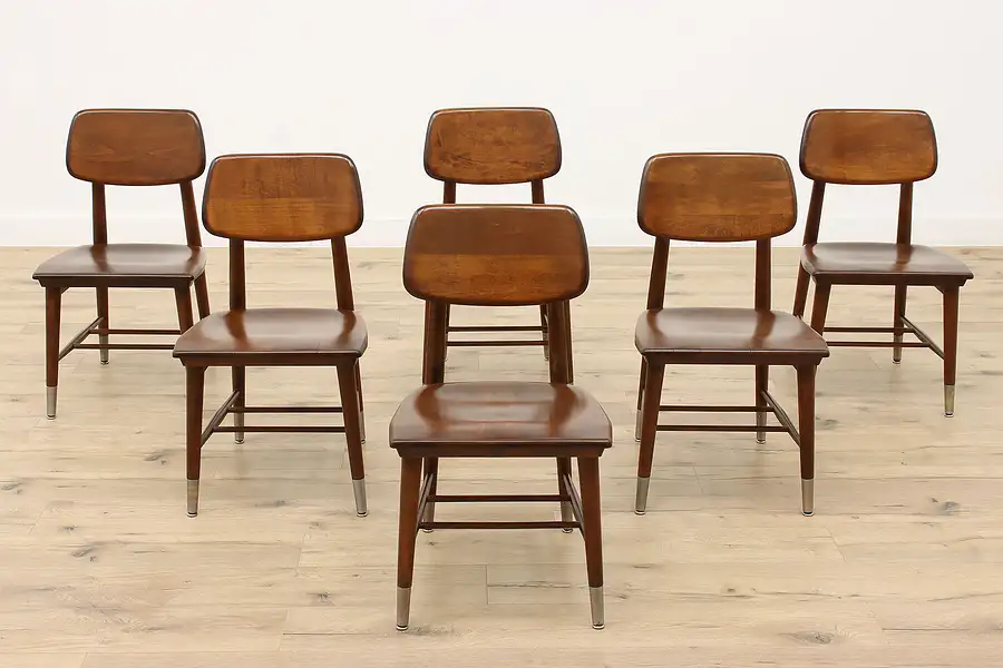 Main image of Set of 6 Midcentury Modern Vintage Dining or Office Chairs, Sjöström