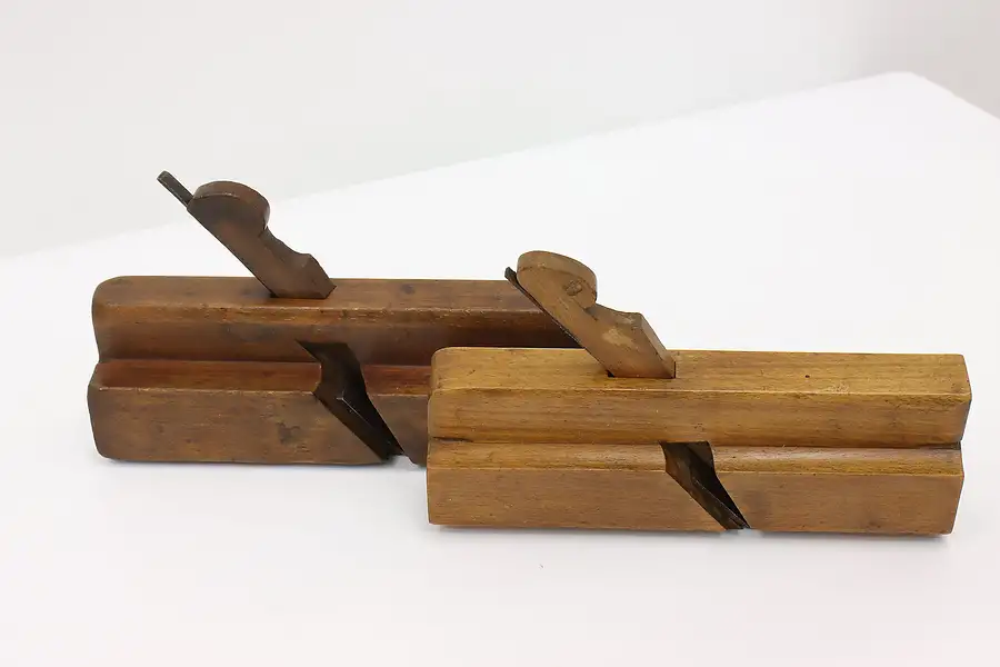 Main image of Pair of Antique Farmhouse Carpenter Industrial Woodworker Molding Planes