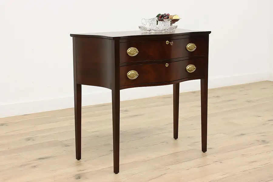 Main image of Traditional Vintage Mahogany Console, Silver Chest, Sideboard, Madison Sq