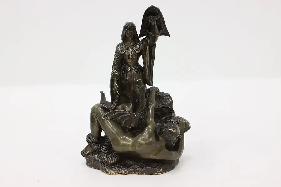 Main image of Antique 1900 French Bronze Sculpture, Fall of Lucifer