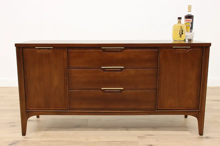 Main image of Midcentury Modern Walnut Vintage Credenza Sideboard Server TV Console