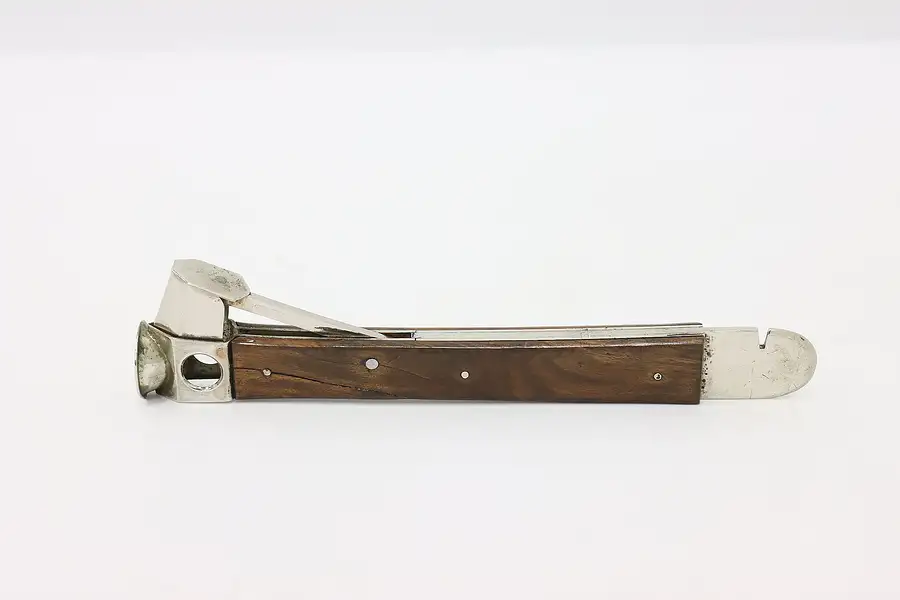 Main image of Antique Rosewood & Nickel Cigar Cutter