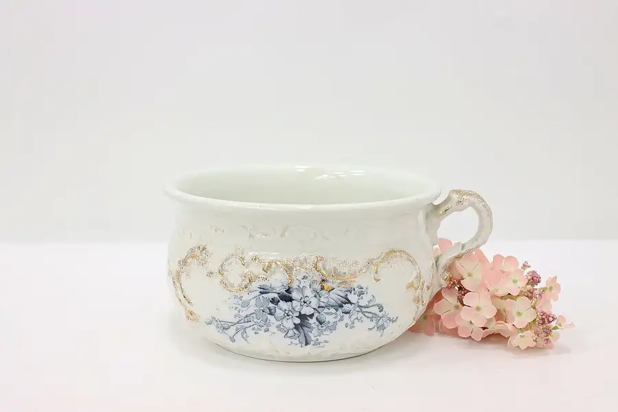 Main image of Victorian Antique English Thunder Mug or Chamber Pot, Grindley