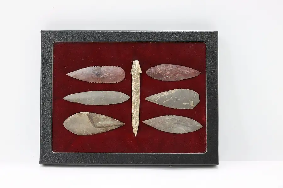 Main image of Set of 7 Antique African Stone Points, Spear or Arrowheads