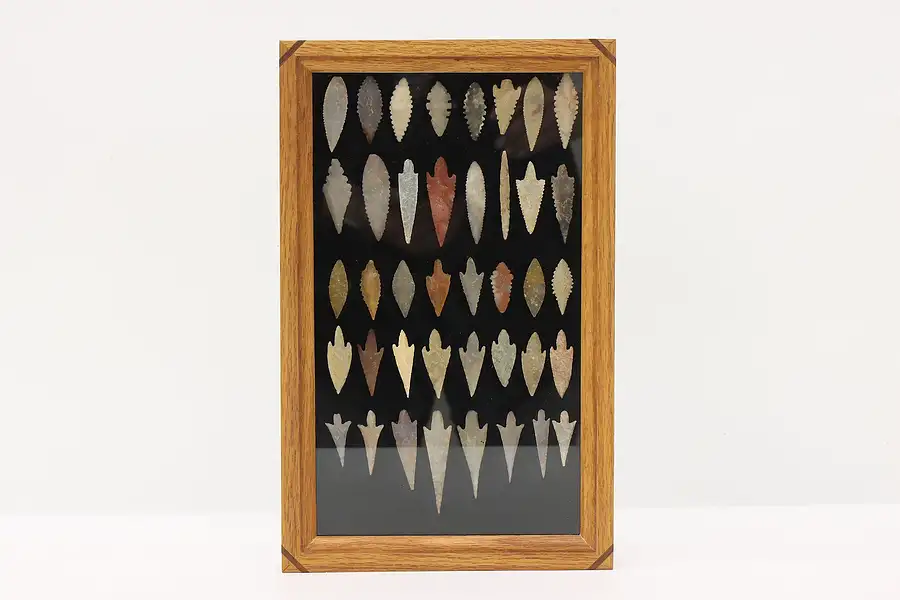 Main image of Set of 40 Antique African Stone Points, Spear or Arrowheads