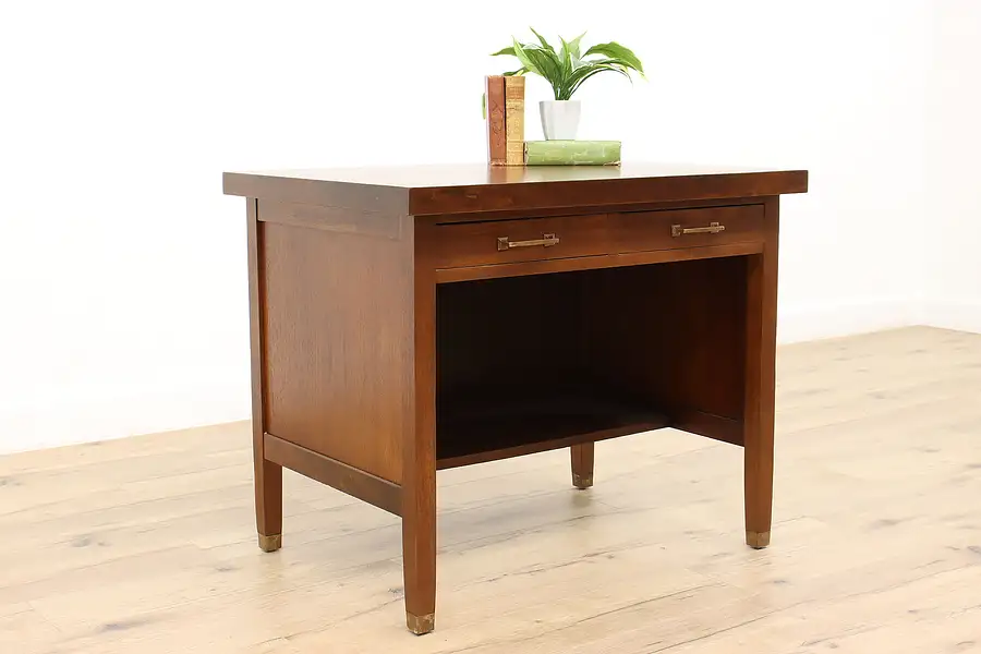 Main image of Arts & Crafts Mission Walnut Antique Craftsman Office or Library Desk