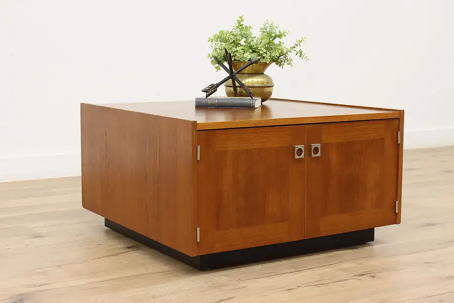 Main image of Midcentury Modern Vintage Danish Teak 2 Door Coffee or End Table