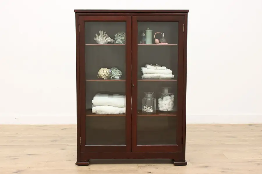 Main image of Traditional Antique Mahogany Office or Library Bookcase, Display Cabinet