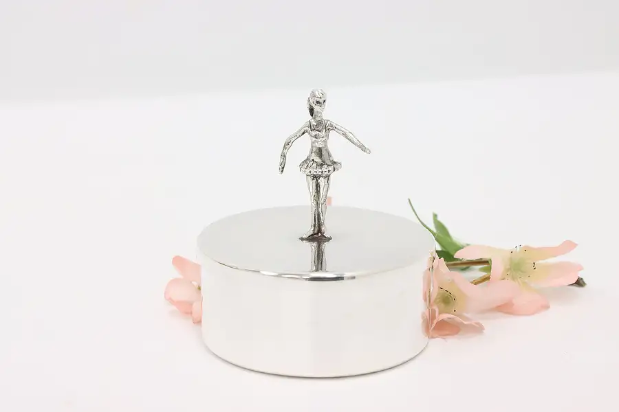 Main image of Ballet Dancer Vintage Sterling Silver Jewelry Box, Donald Gilmore