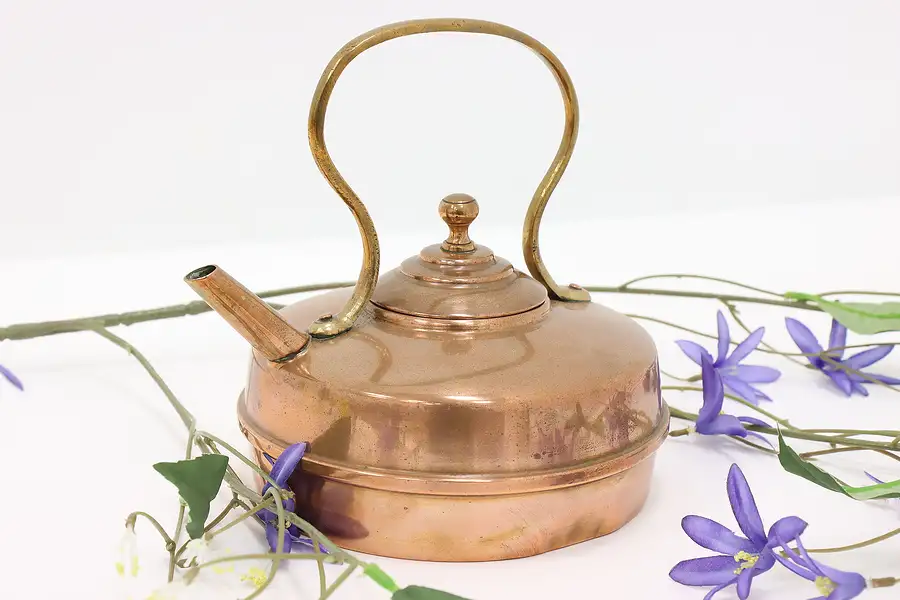 Main image of Farmhouse Vintage Copper & Brass Tea or Hot Water Kettle