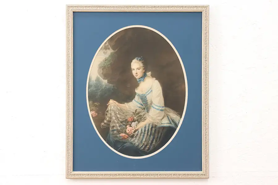 Main image of Princess of Conde Vintage Original Print after Drouais, 25.5"