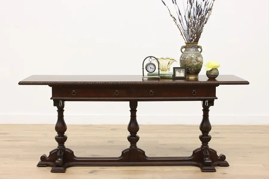 Main image of Tudor Design Antique Mahogany Sofa Table or Hall Console