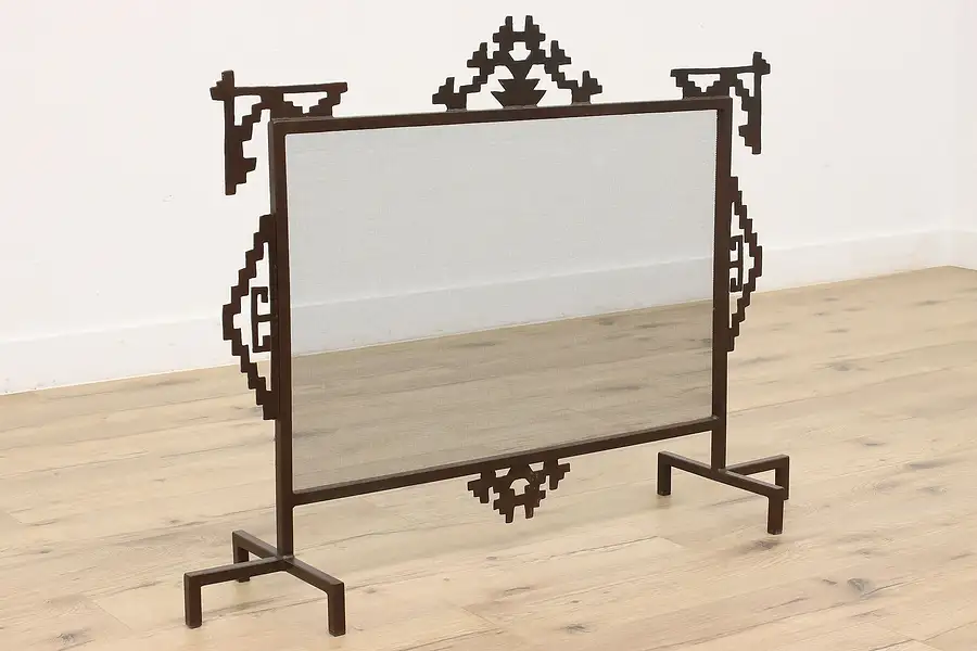 Main image of Arts & Crafts Design Vintage Bronze Finish Fireplace Hearth Screen