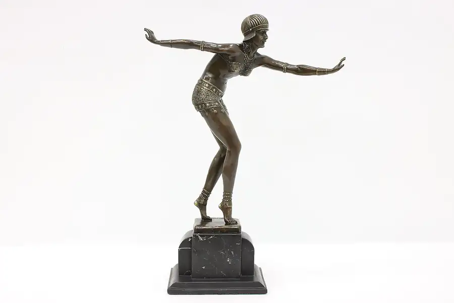 Main image of Art Deco Vintage Bronze Statue Dancer Sculpture, Chiparus