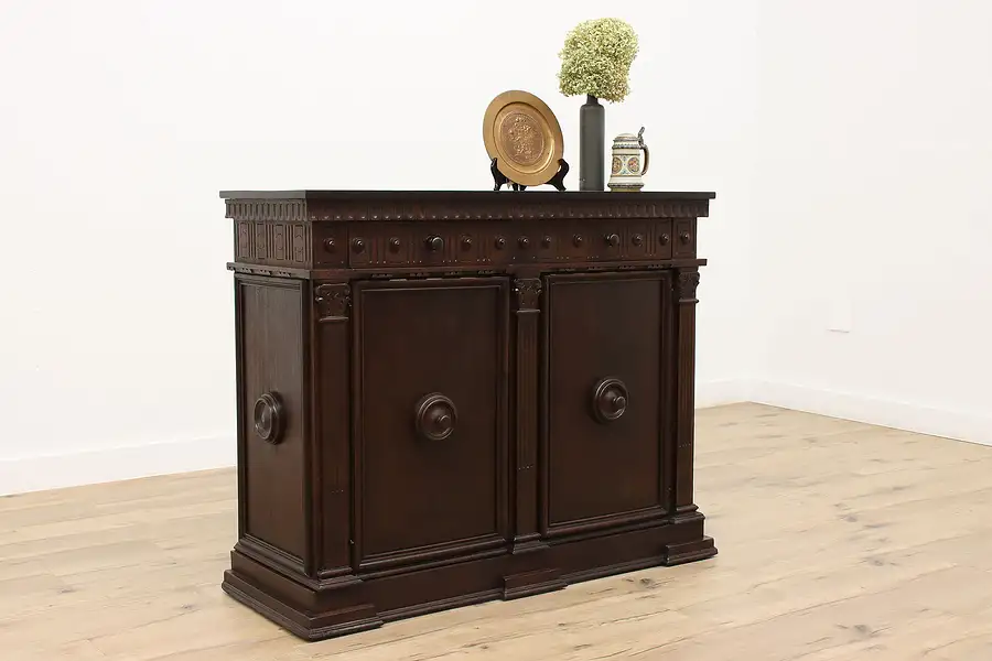 Main image of Renaissance Vintage Mahogany Bar, Bath Cabinet Hall Console