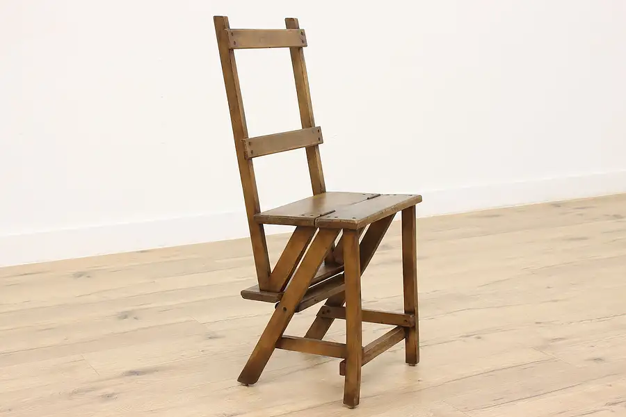 Main image of Farmhouse Antique Birch Metamorphic Stepstool & Chair