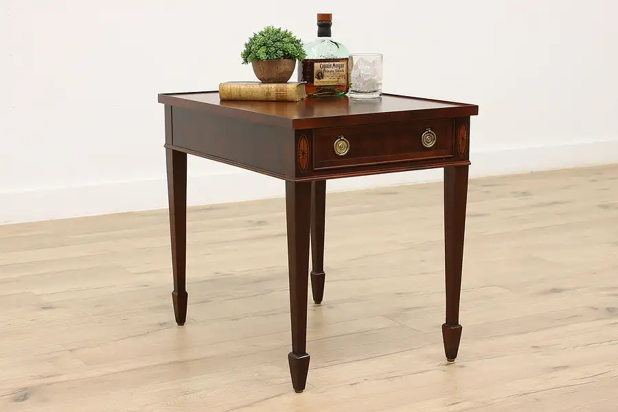 Main image of Georgian Design Vintage Mahogany End or Side Table, Hekman