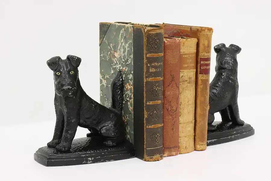 Main image of Pair of Farmhouse Vintage Terrier Dog Bookends