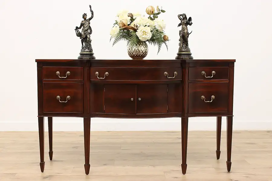 Main image of Georgian Design Vintage Bowfront Sideboard Buffet, Burdorfs