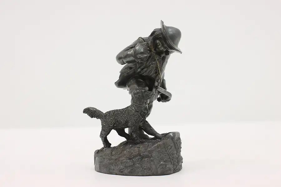 Main image of Victorian Hunter & Dog Antique Sculpture, Simpson Hall