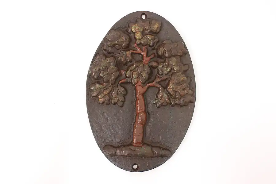 Main image of Farmhouse Antique Cast Iron Painted Tree Wall Plaque