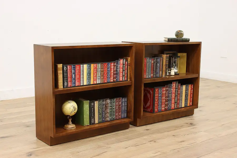 Main image of Pair of Midcentury Modern Vintage Bookcase Display Cabinets