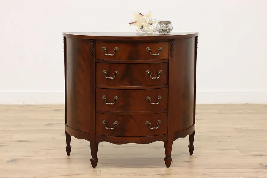 Main image of Georgian Design Vintage Demilune Console or Hall Chest