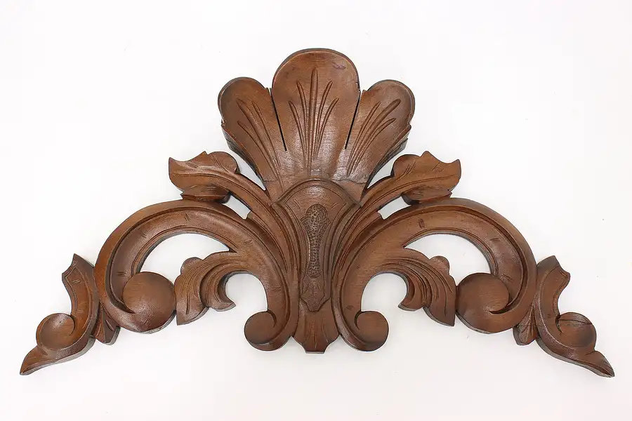 Main image of Victorian Architectural Salvage Carved Walnut Antique Crest