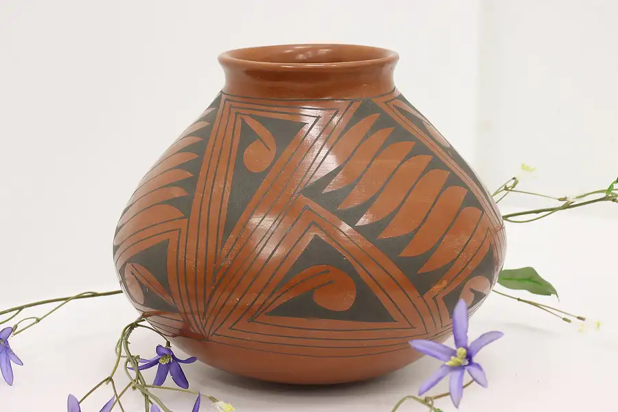 Main image of Native American Vintage Pottery Vase, Signed