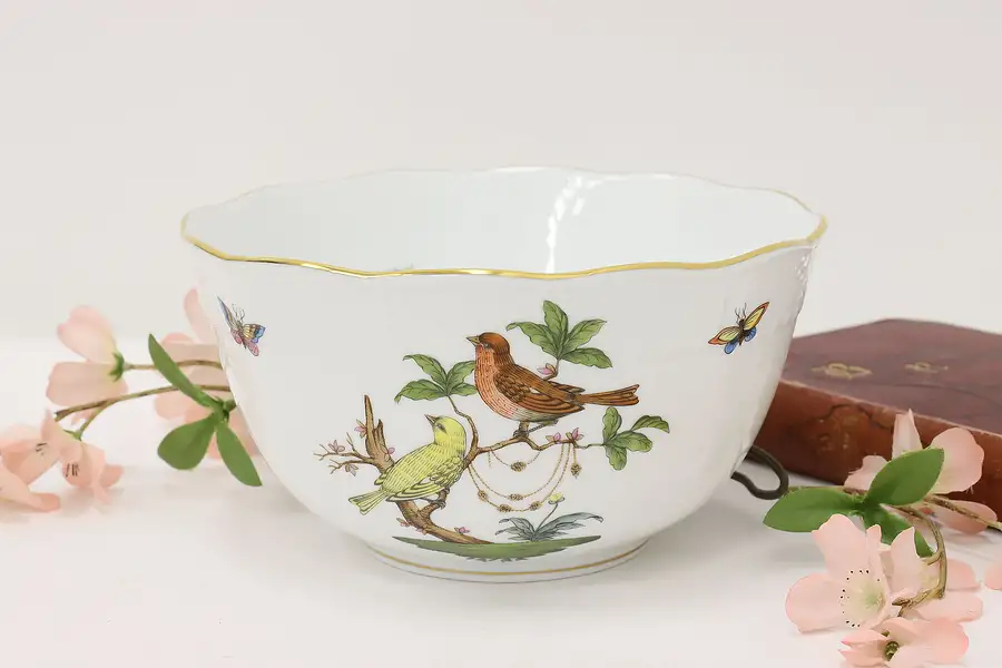 Main image of Rothschild Bird Vintage Porcelain Bowl, Herend