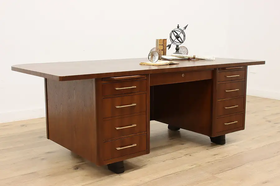 Main image of Midcentury Modern Vintage Executive Office or Library Desk