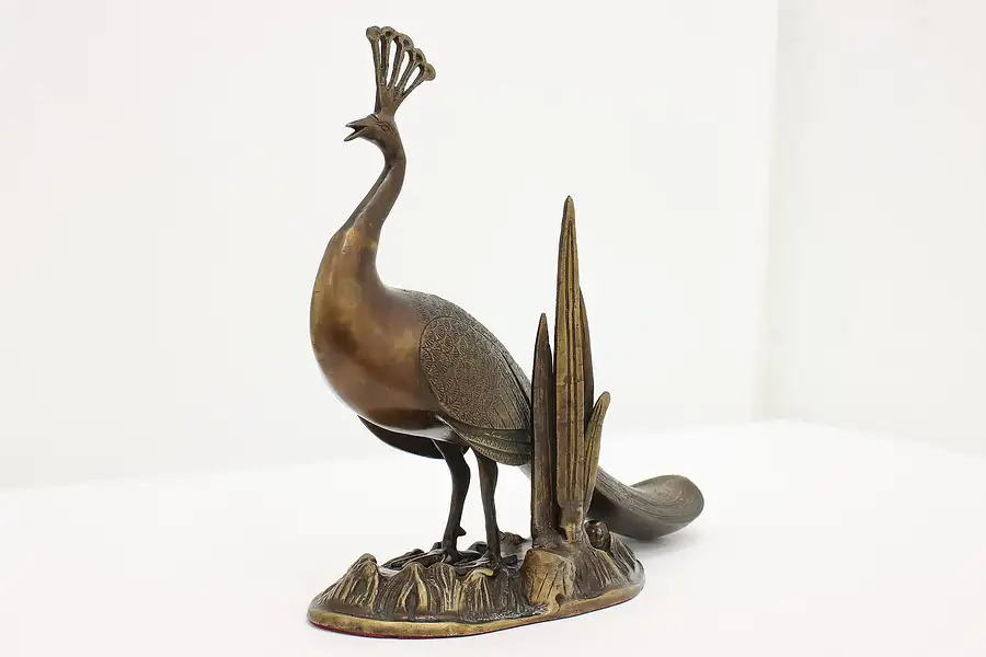 Main image of Bronze Statue Vintage Peacock Sculpture