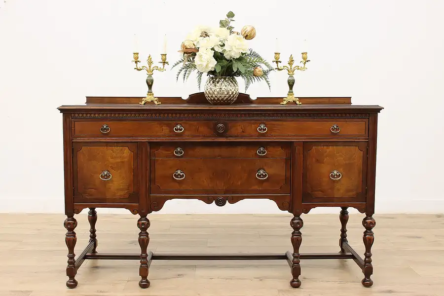 Main image of Tudor Design Antique Buffet, Sideboard, Bar Cabinet Rockford