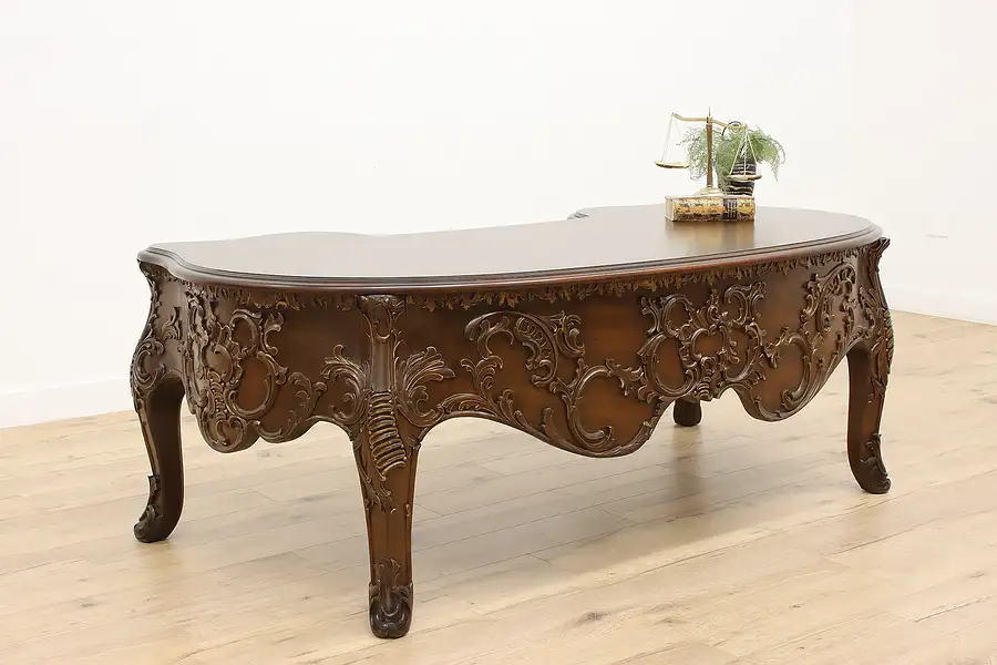 Main image of Baroque Design Vintage Executive Office or Library Desk