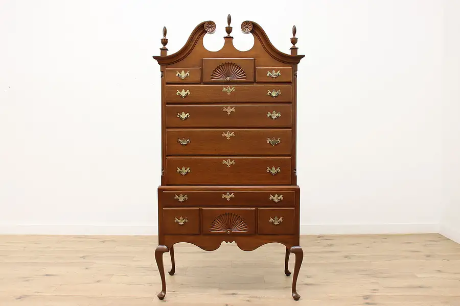 Main image of Georgian Design Mahogany Vintage Highboy Tall Chest on Chest