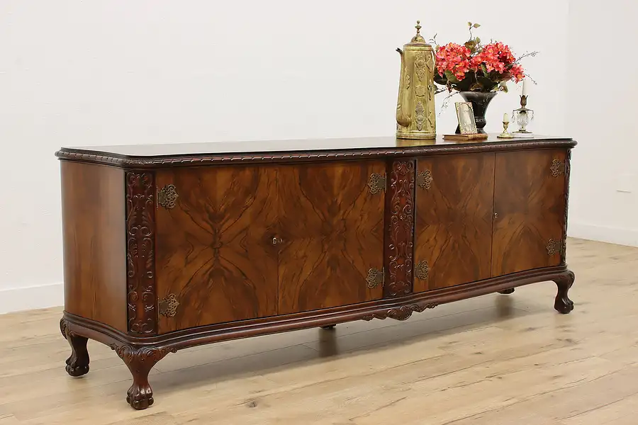 Main image of Italian Renaissance Antique 8' TV Console, Server, Sideboard