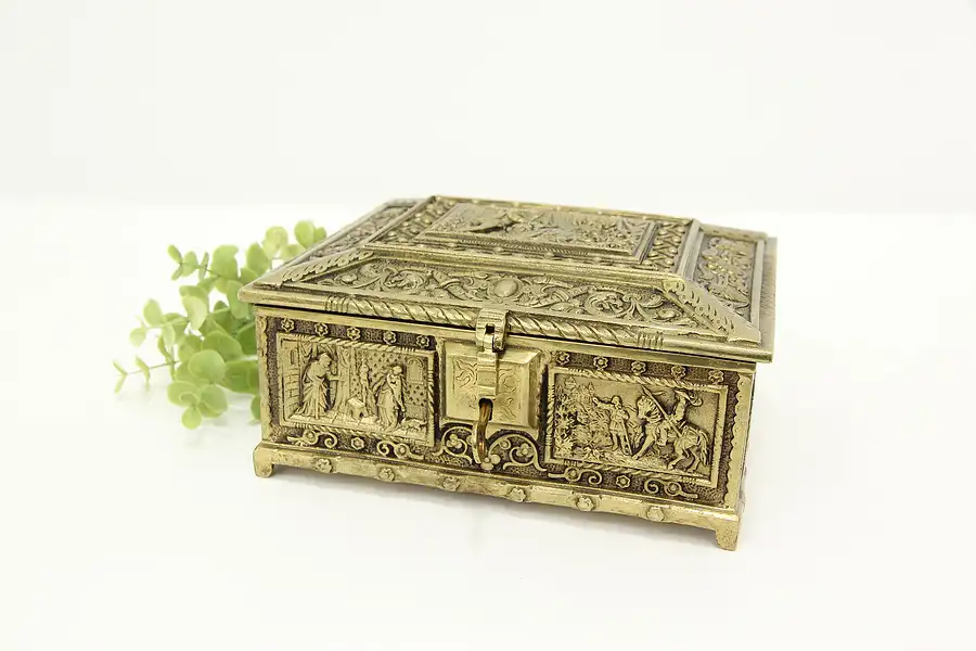 Main image of Renaissance Antique Bronze Humidor or Jewelry Chest, Belgium