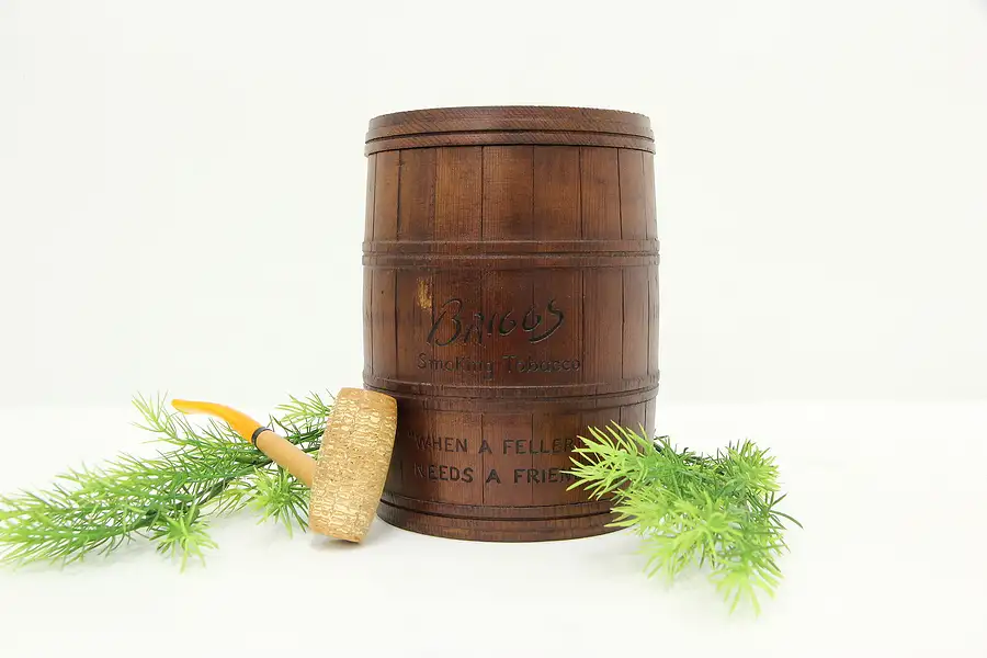 Main image of Farmhouse Vintage Tobacco Barrel Canister, Lorillard