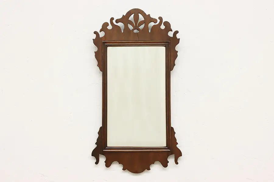 Main image of Georgian Design Antique Carved Mahogany Wall Mirror