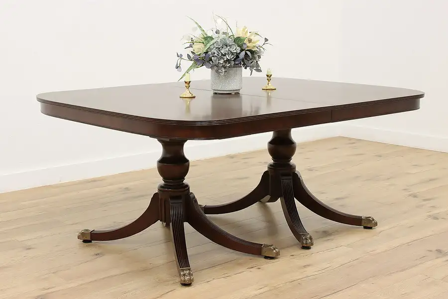 Main image of Georgian Antique 12' Mahogany Dining Table, 6 Leaves