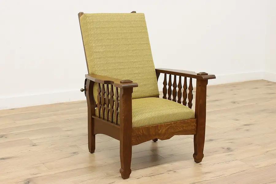 Main image of Craftsman Antique Arts & Crafts Oak Reclining Morris Chair